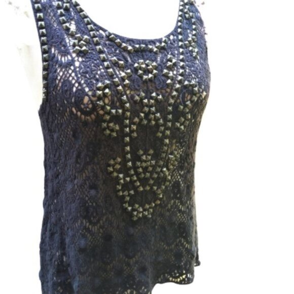 Urban Outfitters Ecote Queens crochet lace with studs tank top - Picture 9 of 12